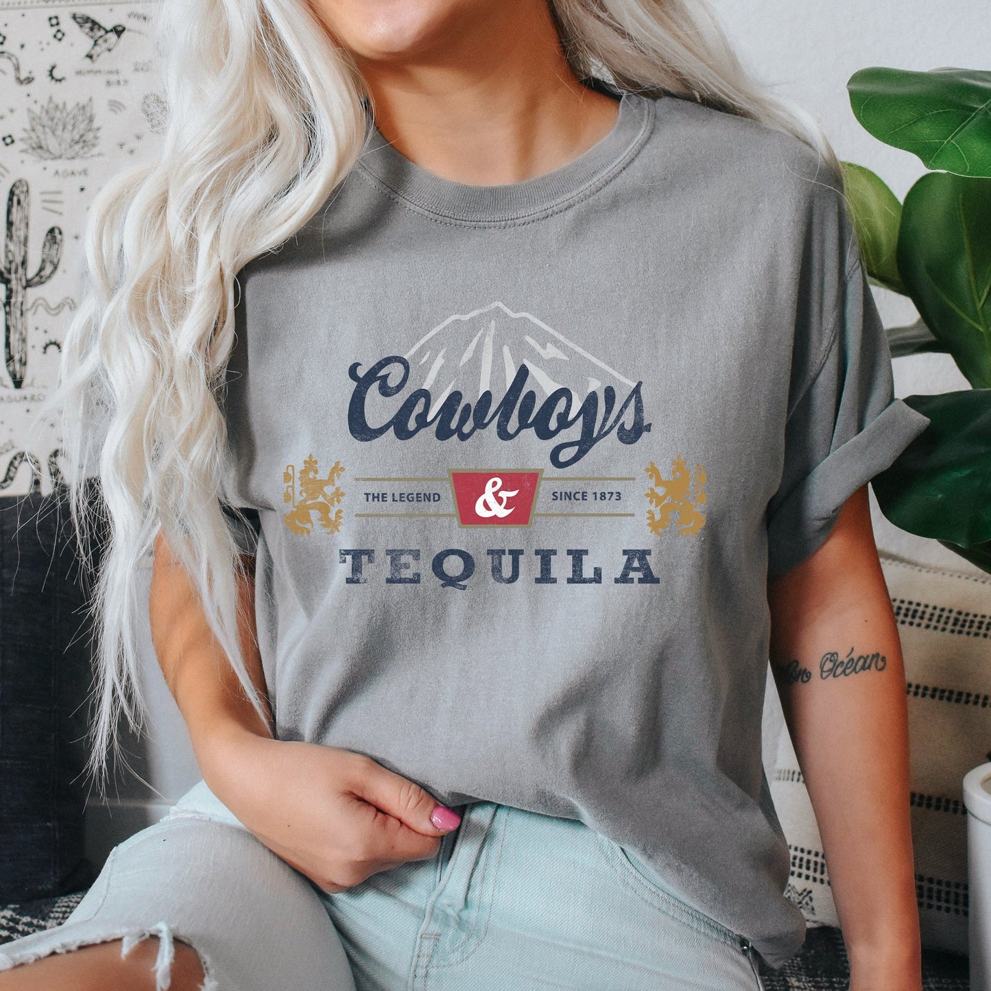 Cowboys and Tequila Comfort Colors T-Shirt