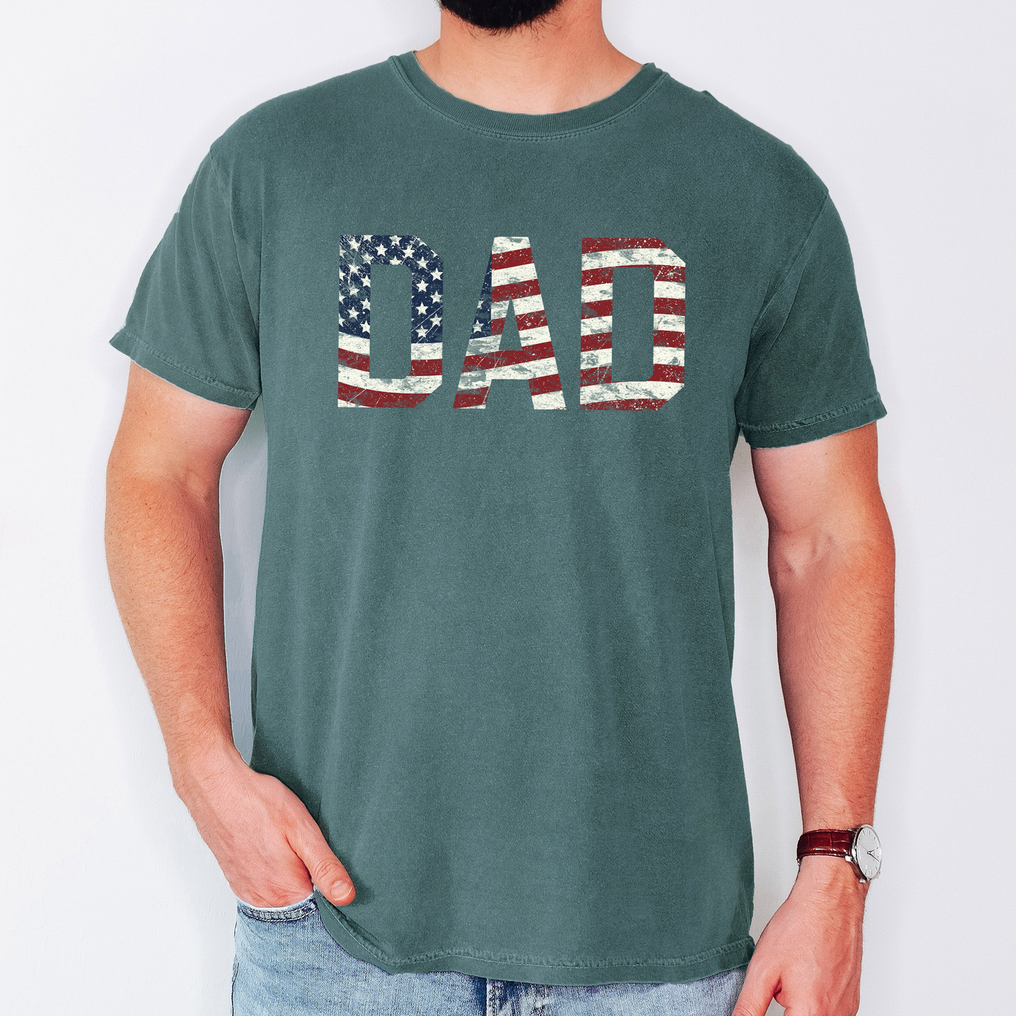 Dad, Patriotic Comfort Colors T-Shirt