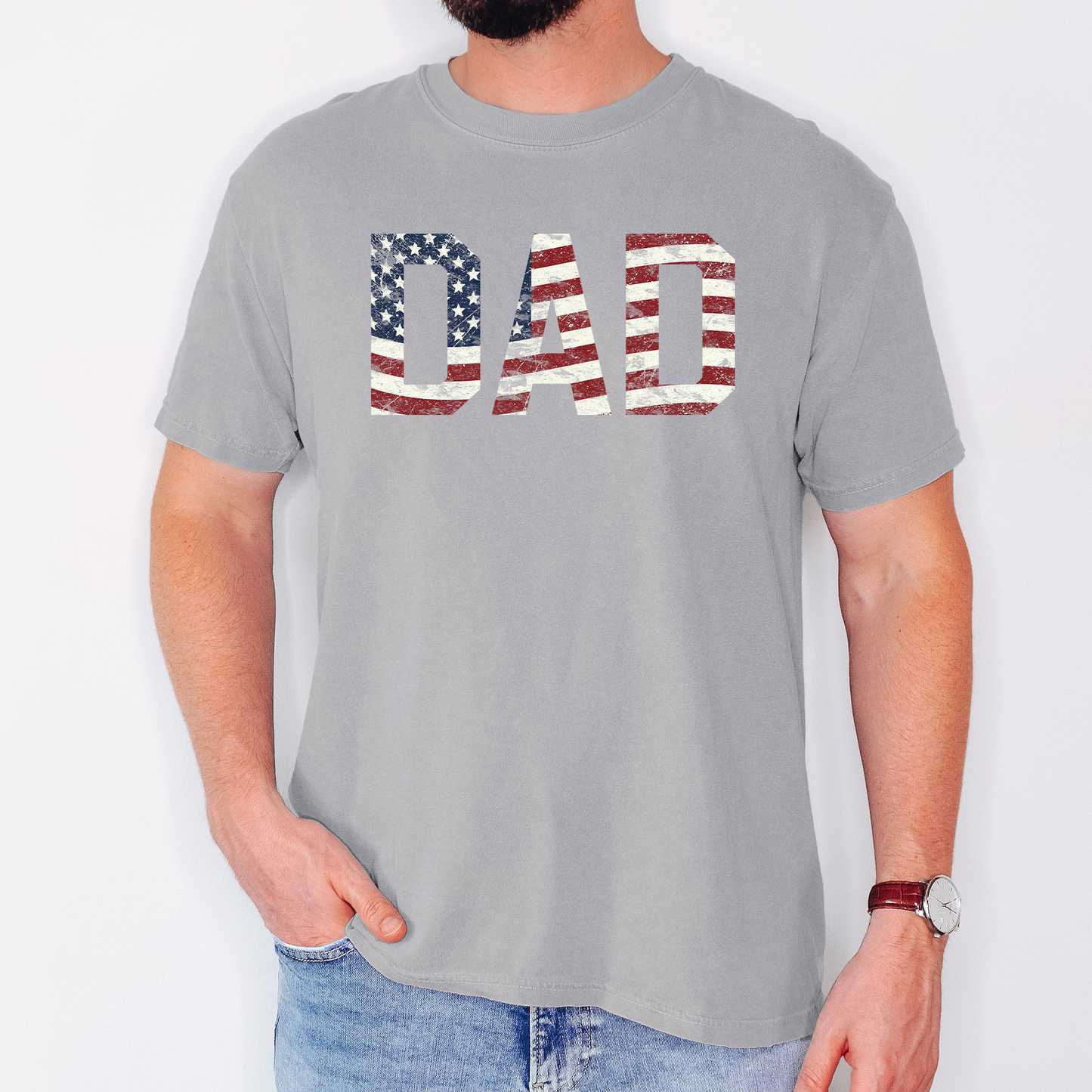 Dad, Patriotic Comfort Colors T-Shirt
