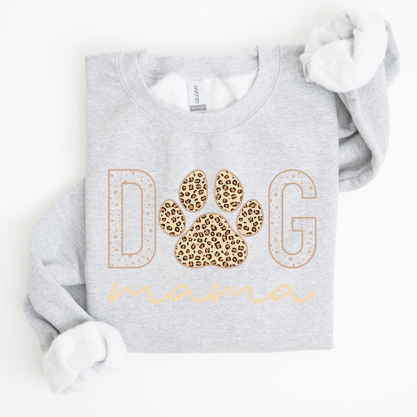Dog Mama, Leopard Print Sweatshirt