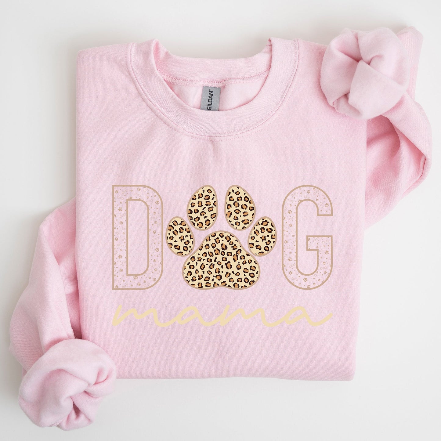 Dog Mama, Leopard Print Sweatshirt
