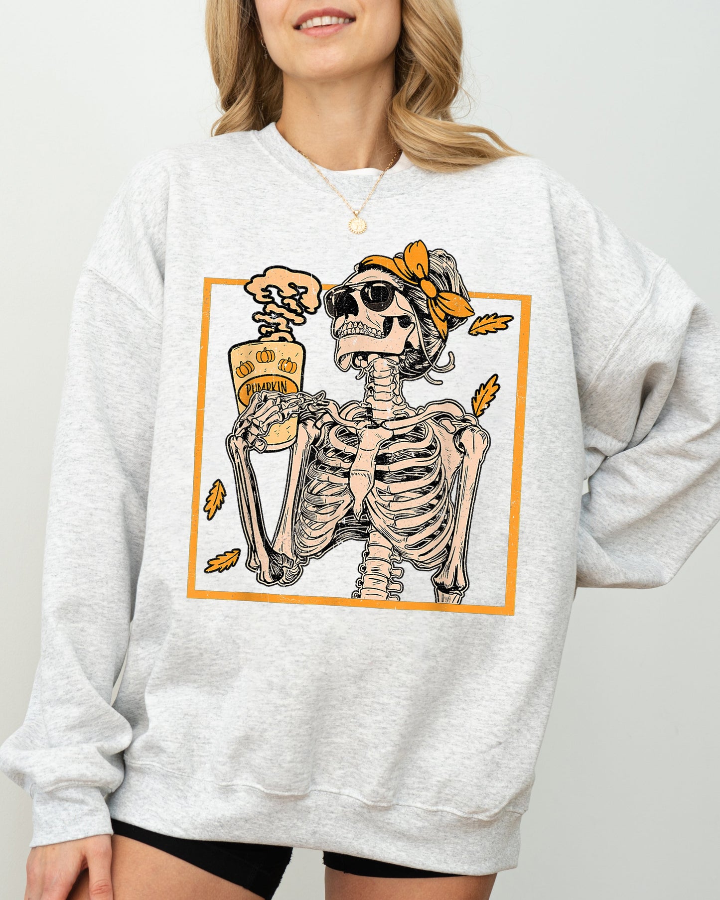 Coffee Lover Skeleton Lady Sweatshirt