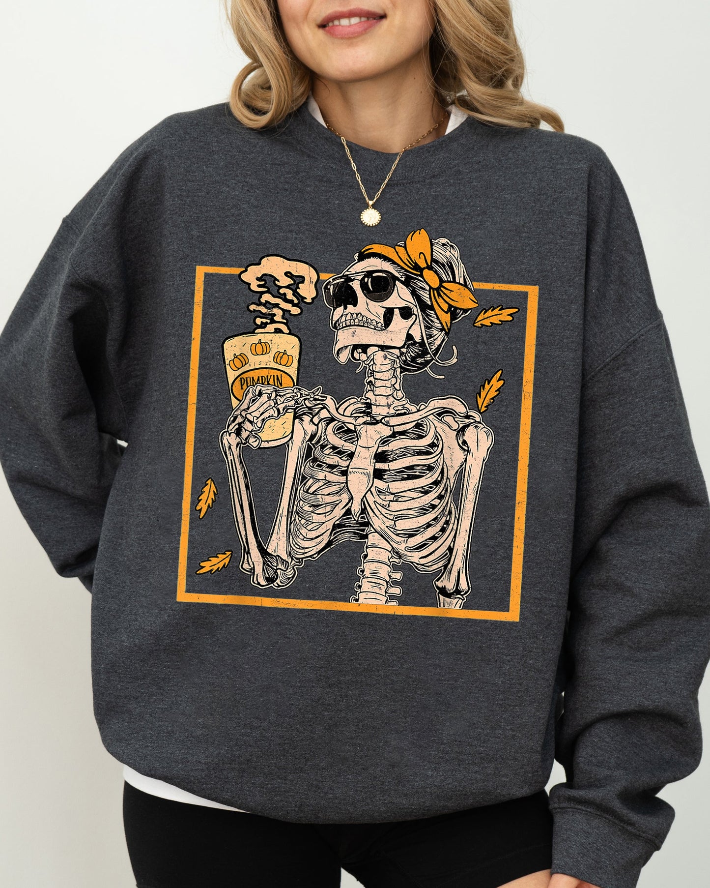 Coffee Lover Skeleton Lady Sweatshirt