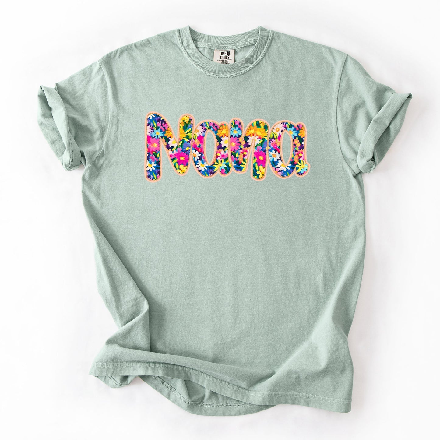Nana Floral Comfort Colors T-Shirt
