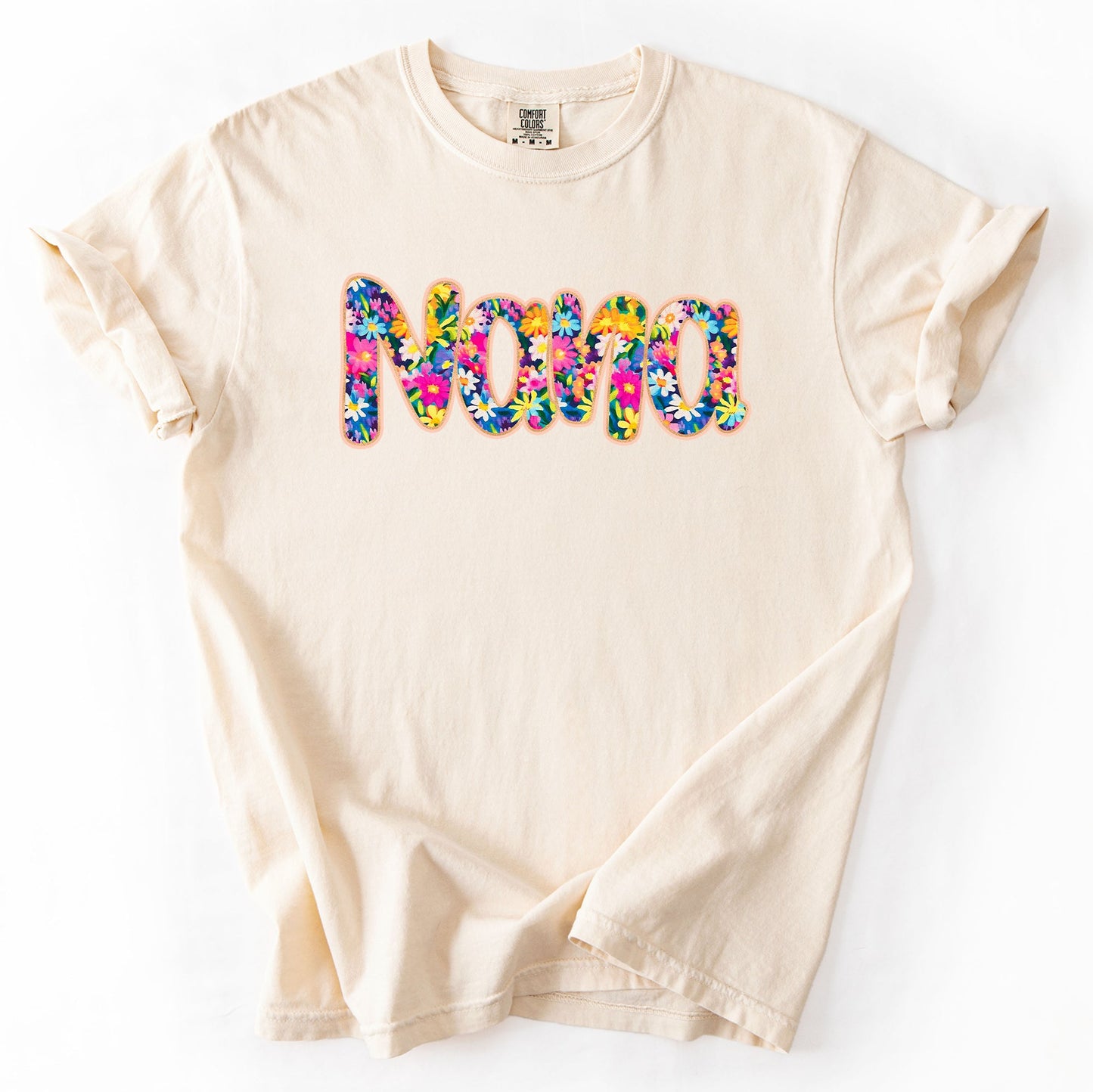 Nana Floral Comfort Colors T-Shirt