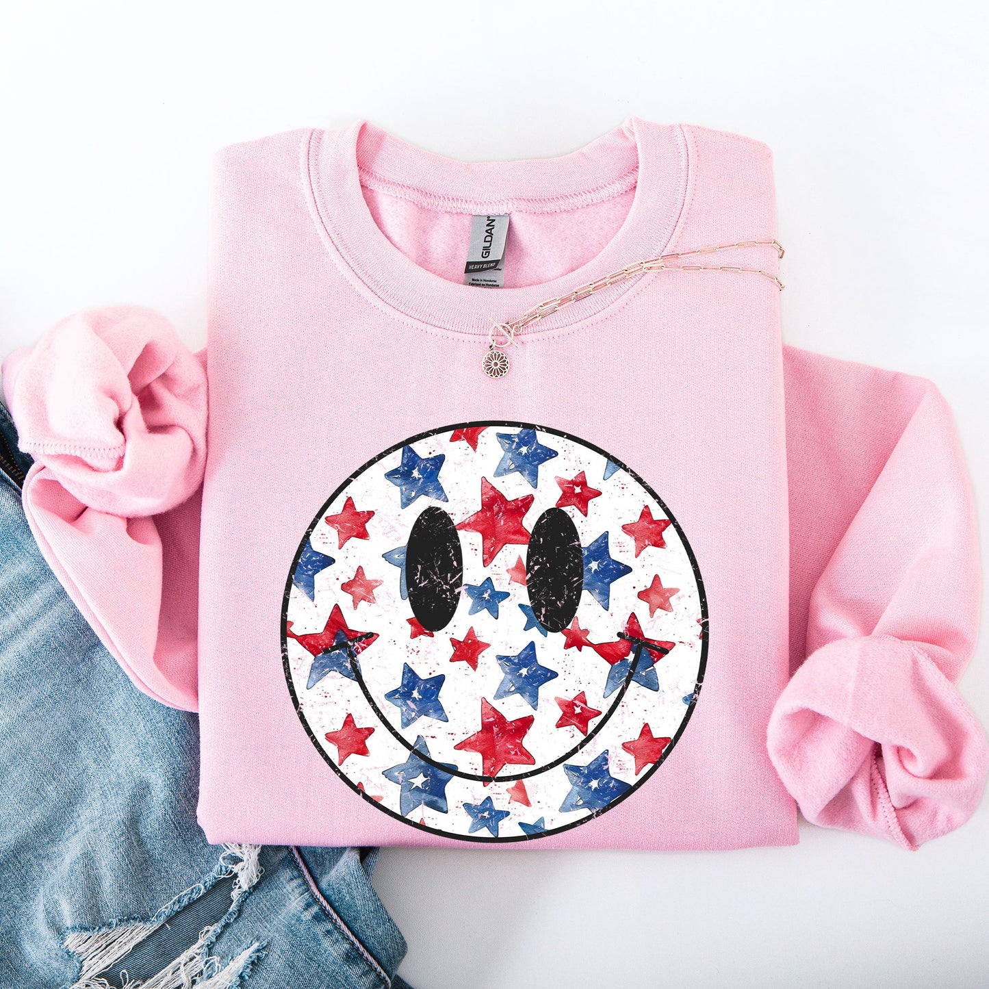 Retro Smiley Patriotic Sweatshirt