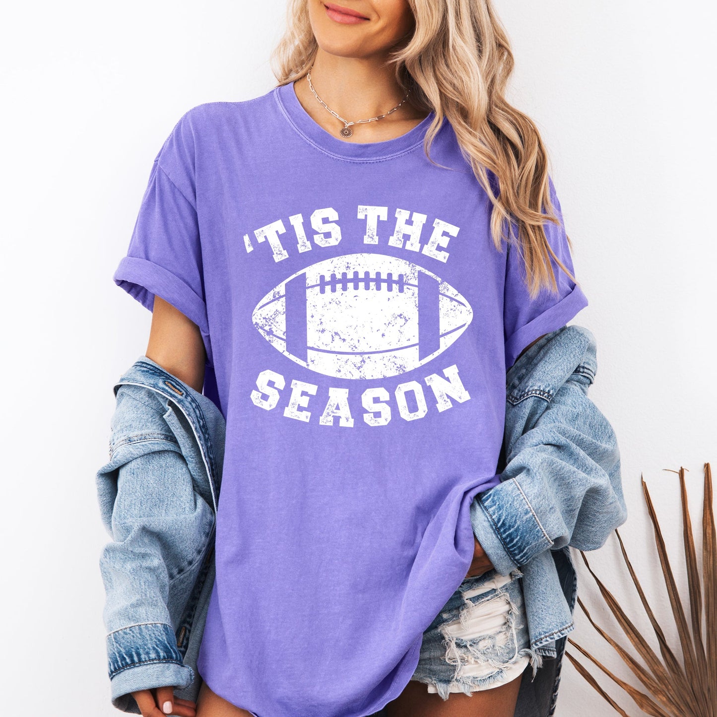 Tis The Season, Football Comfort Colors T-Shirt