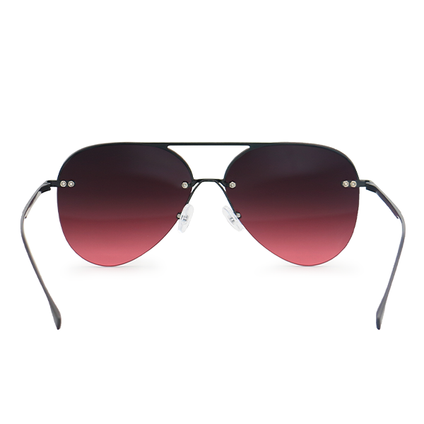 Smaller Megan 2 - Ruby Metal Aviator Sunglasses