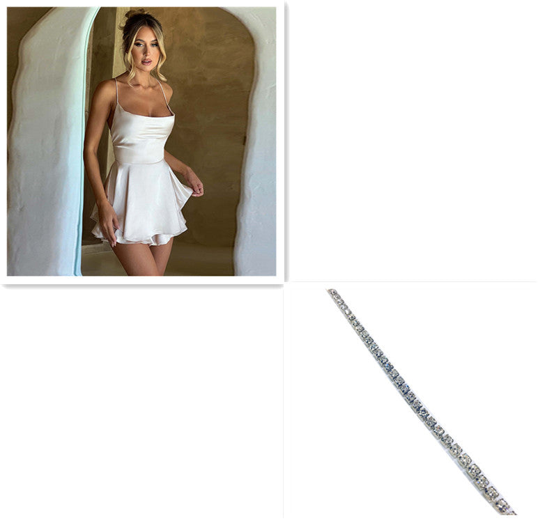 Women's Sexy Suspender Romper Dress
