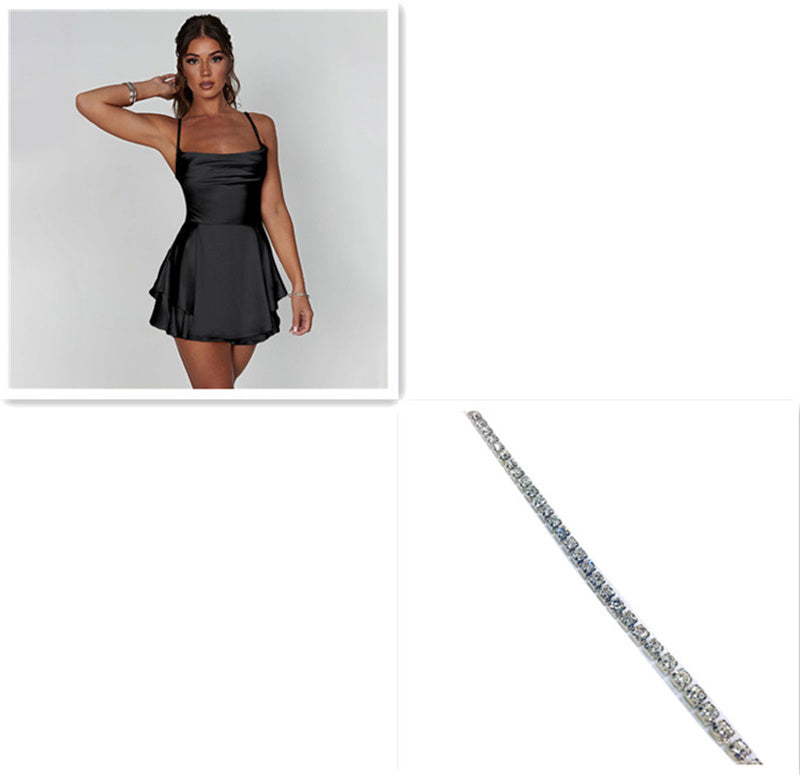 Women's Sexy Suspender Romper Dress