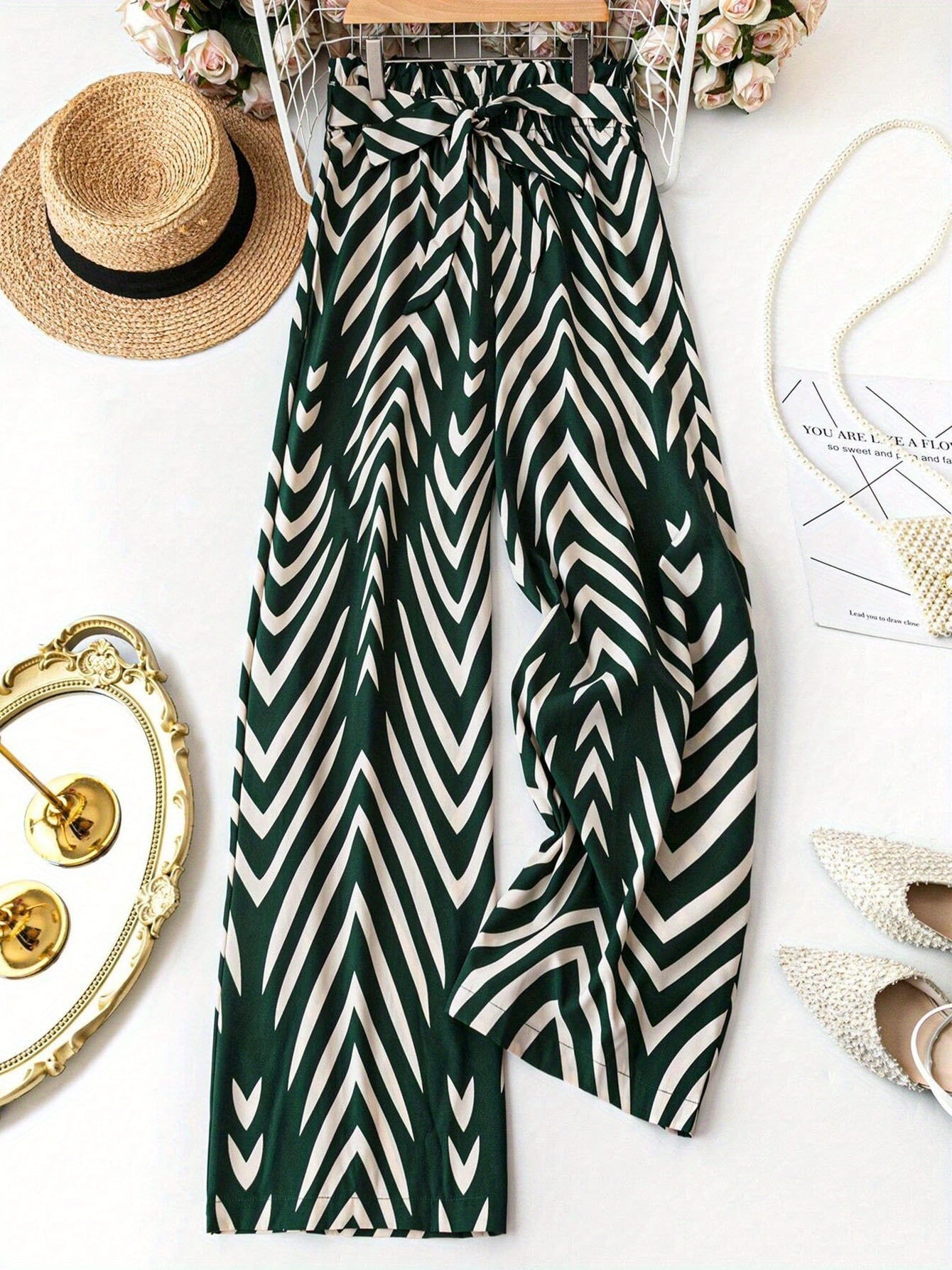 Women's Plus Size Elegant Wide-Leg Pants