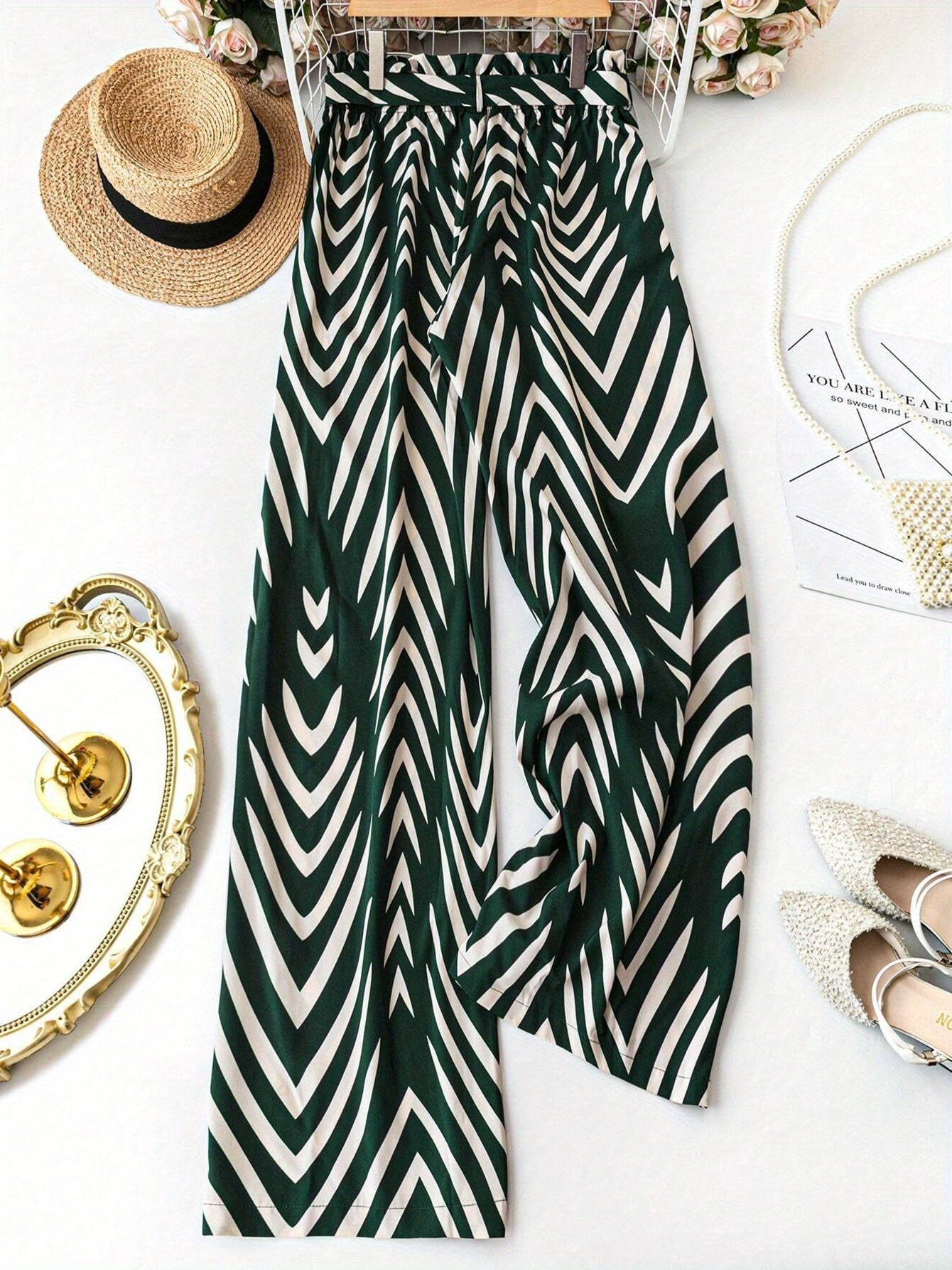 Women's Plus Size Elegant Wide-Leg Pants