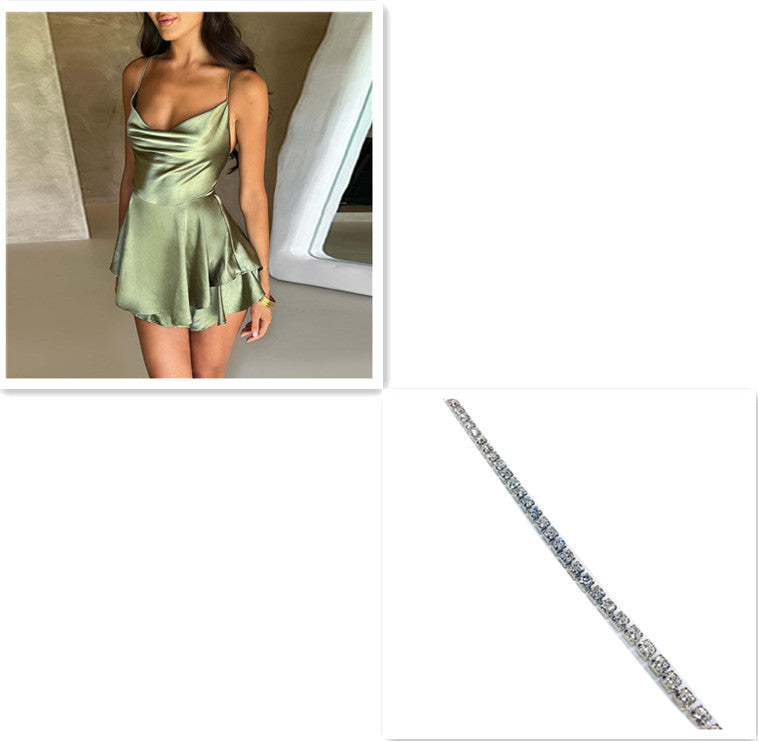 Women's Sexy Suspender Romper Dress