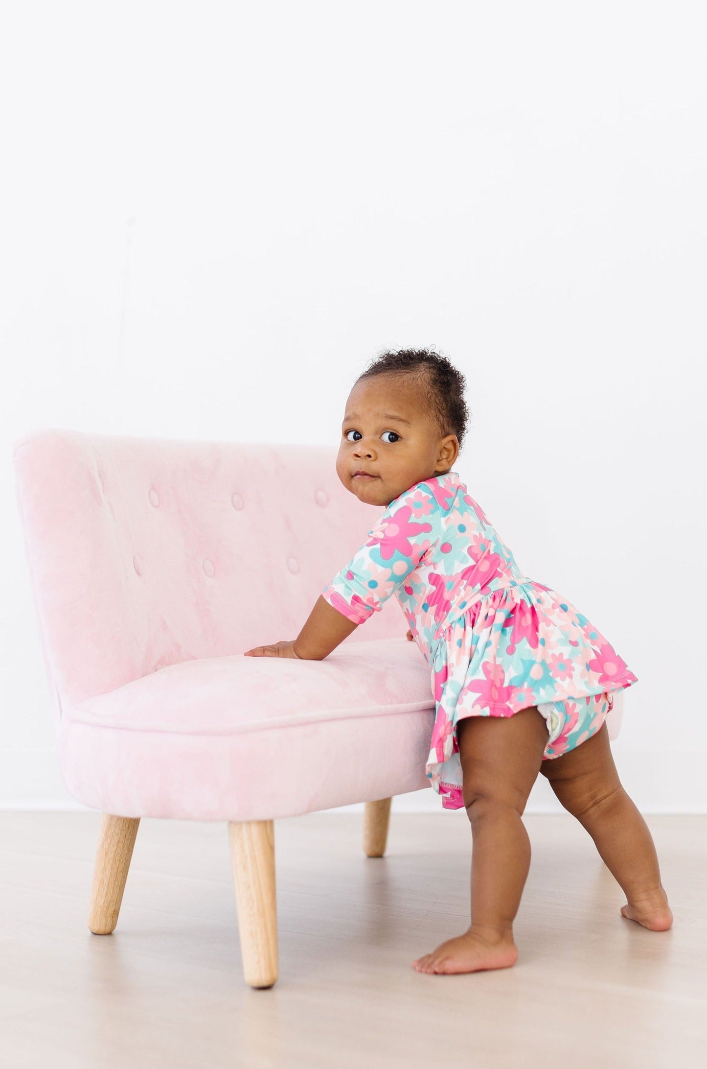 Petal Perfection 3/4 Sleeve Twirl Bodysuit