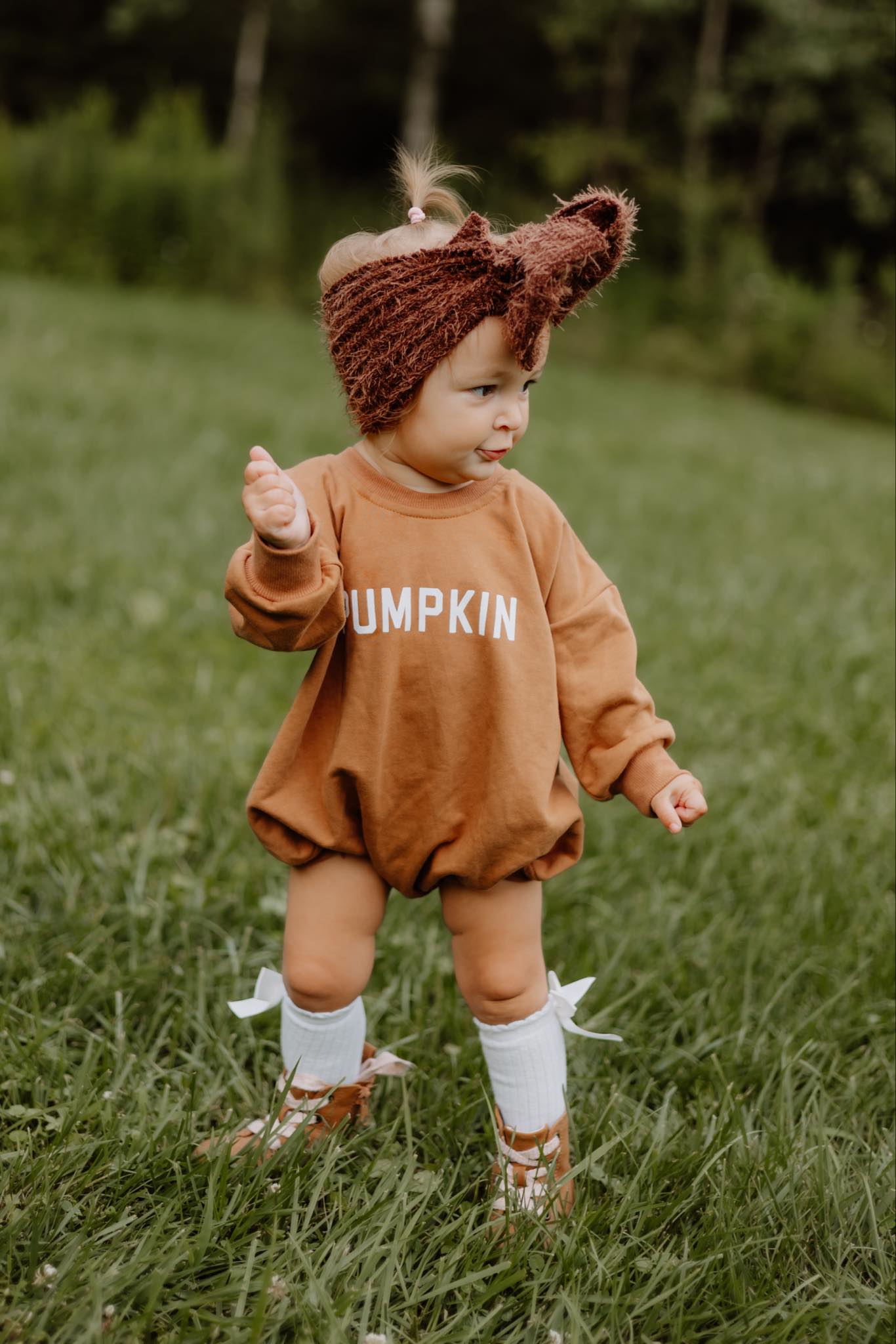 Pumpkin Sweatshirt Romper