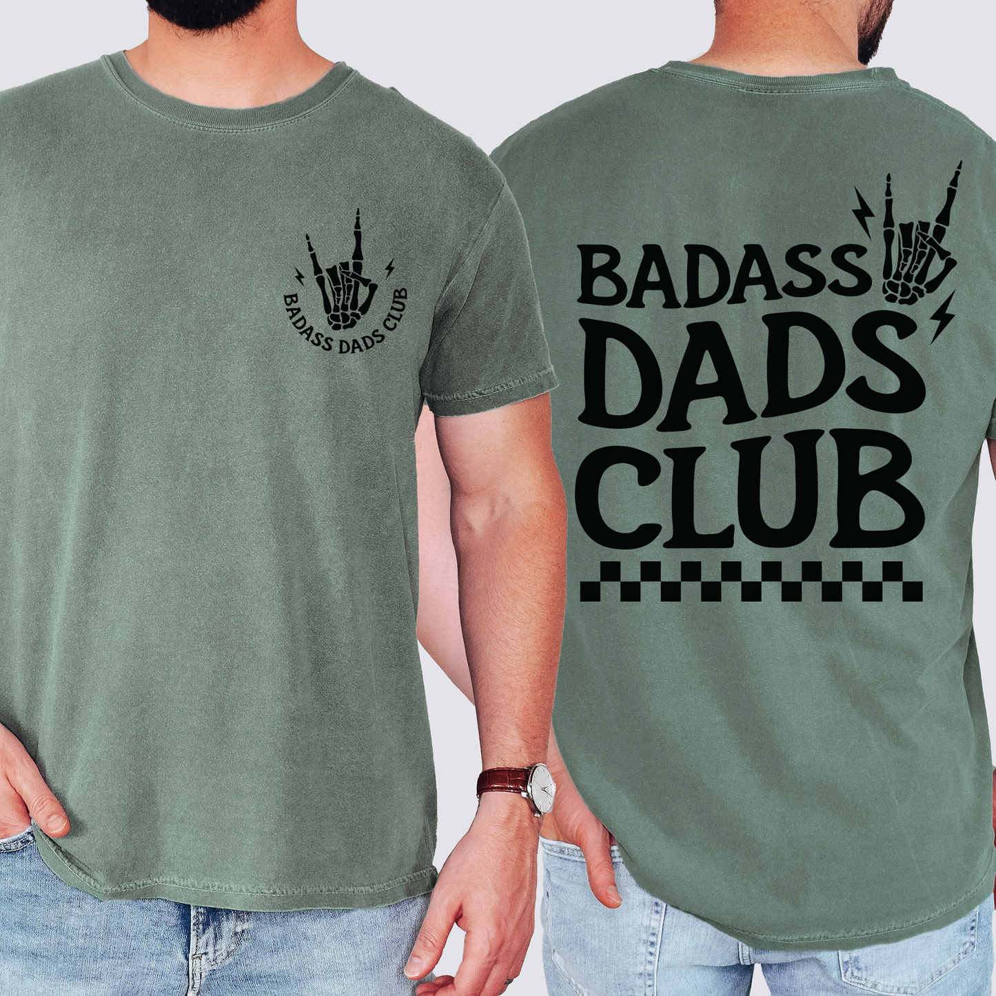 Badass Dads Club, Skeleton Comfort Colors T-Shirt