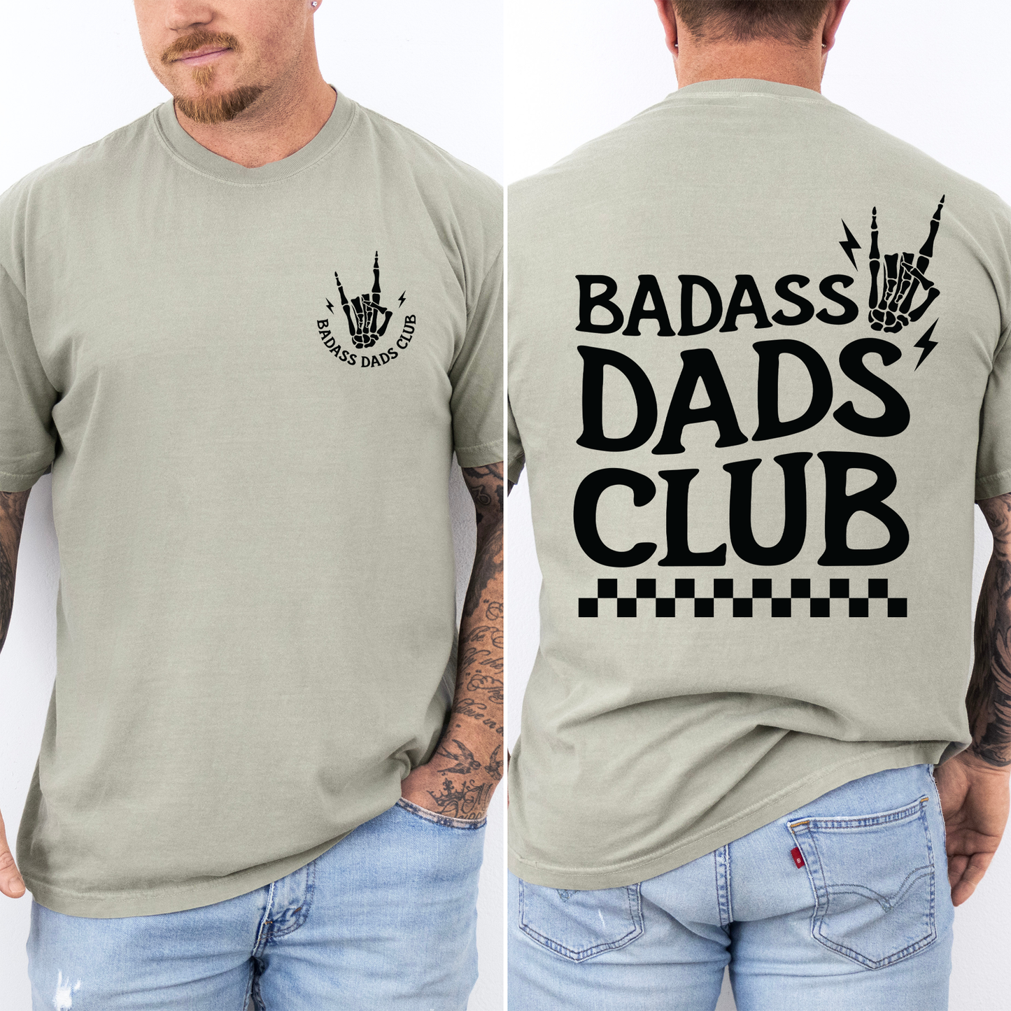 Badass Dads Club, Skeleton Comfort Colors T-Shirt