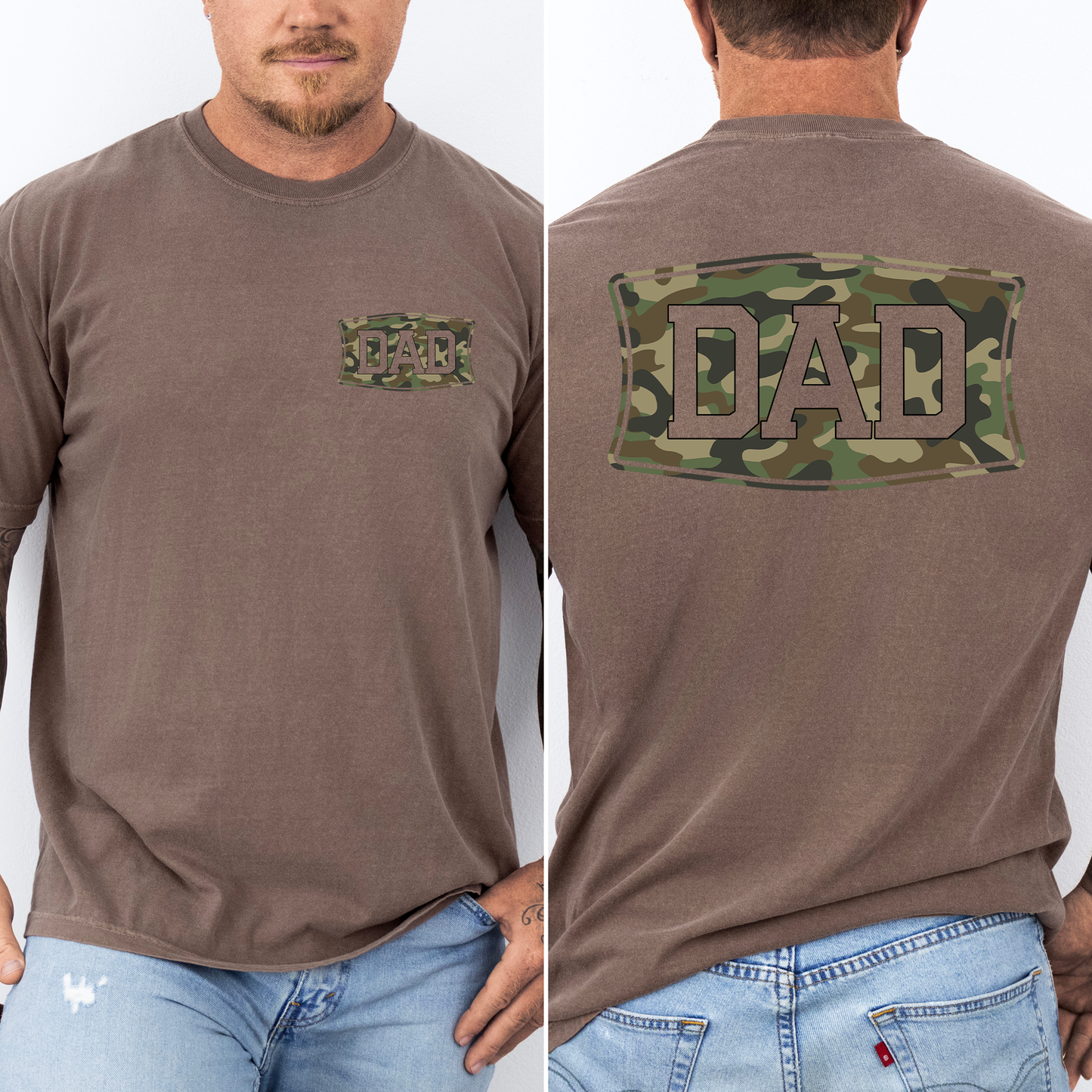 Dad, Camo Comfort Colors T-Shirt