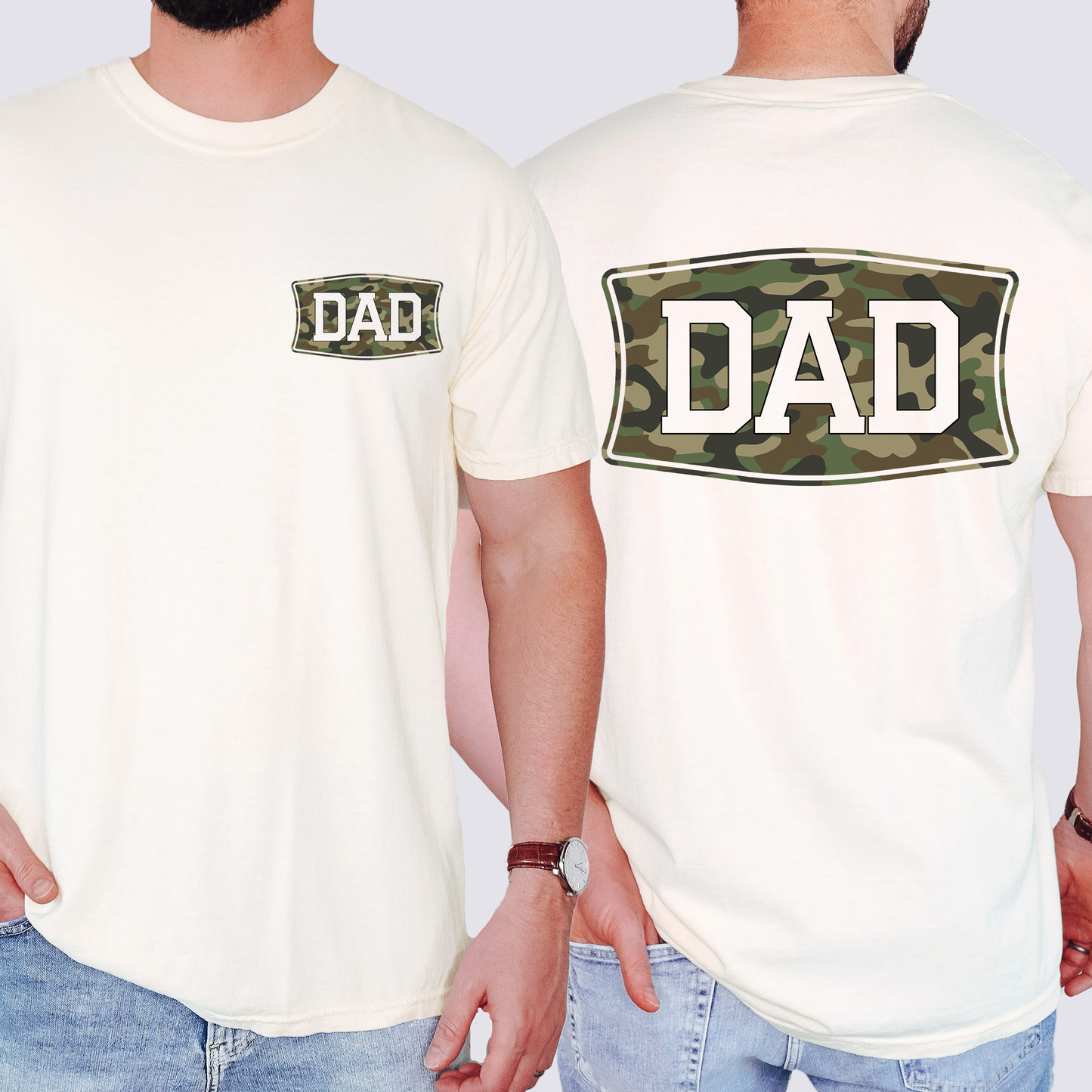 Dad, Camo Comfort Colors T-Shirt