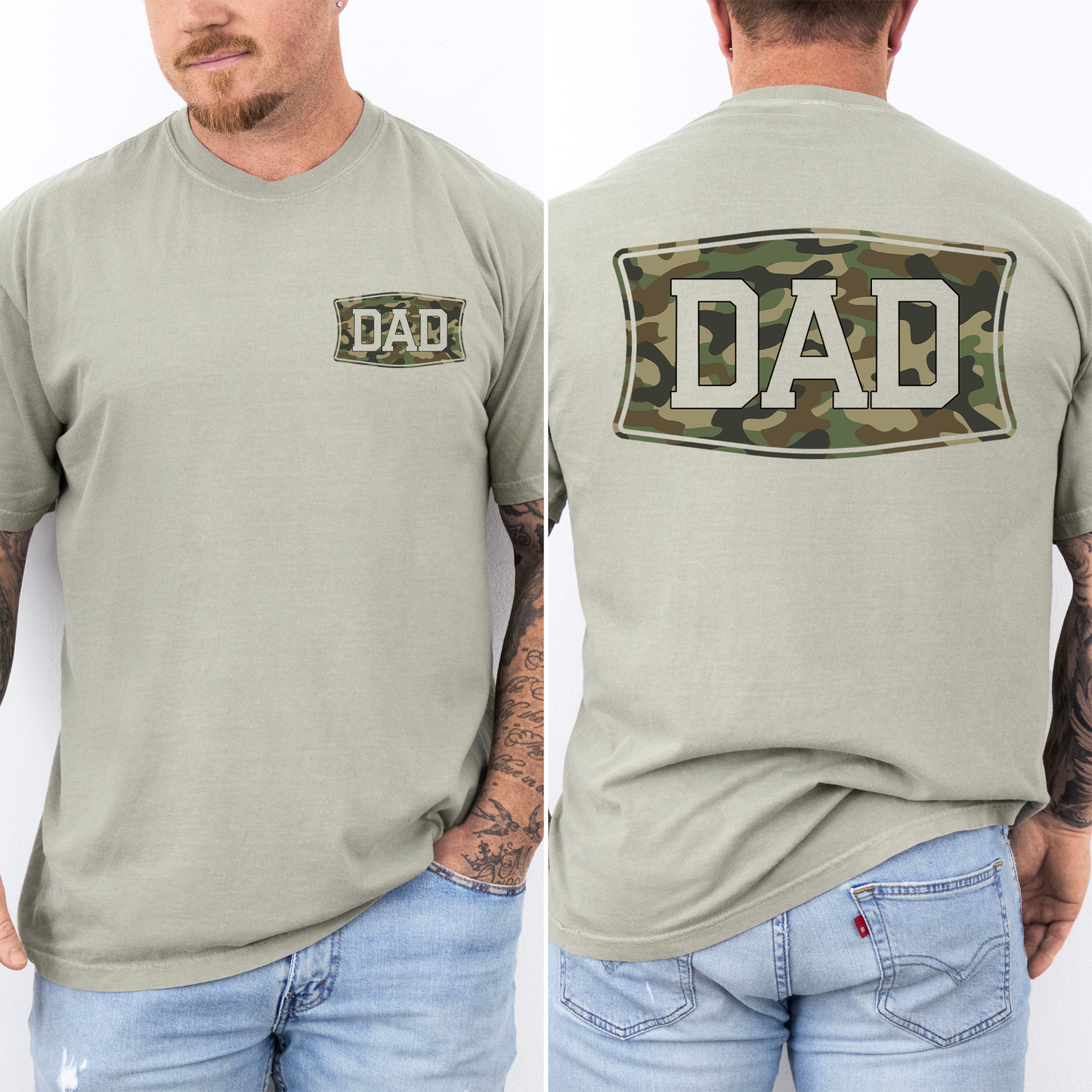 Dad, Camo Comfort Colors T-Shirt