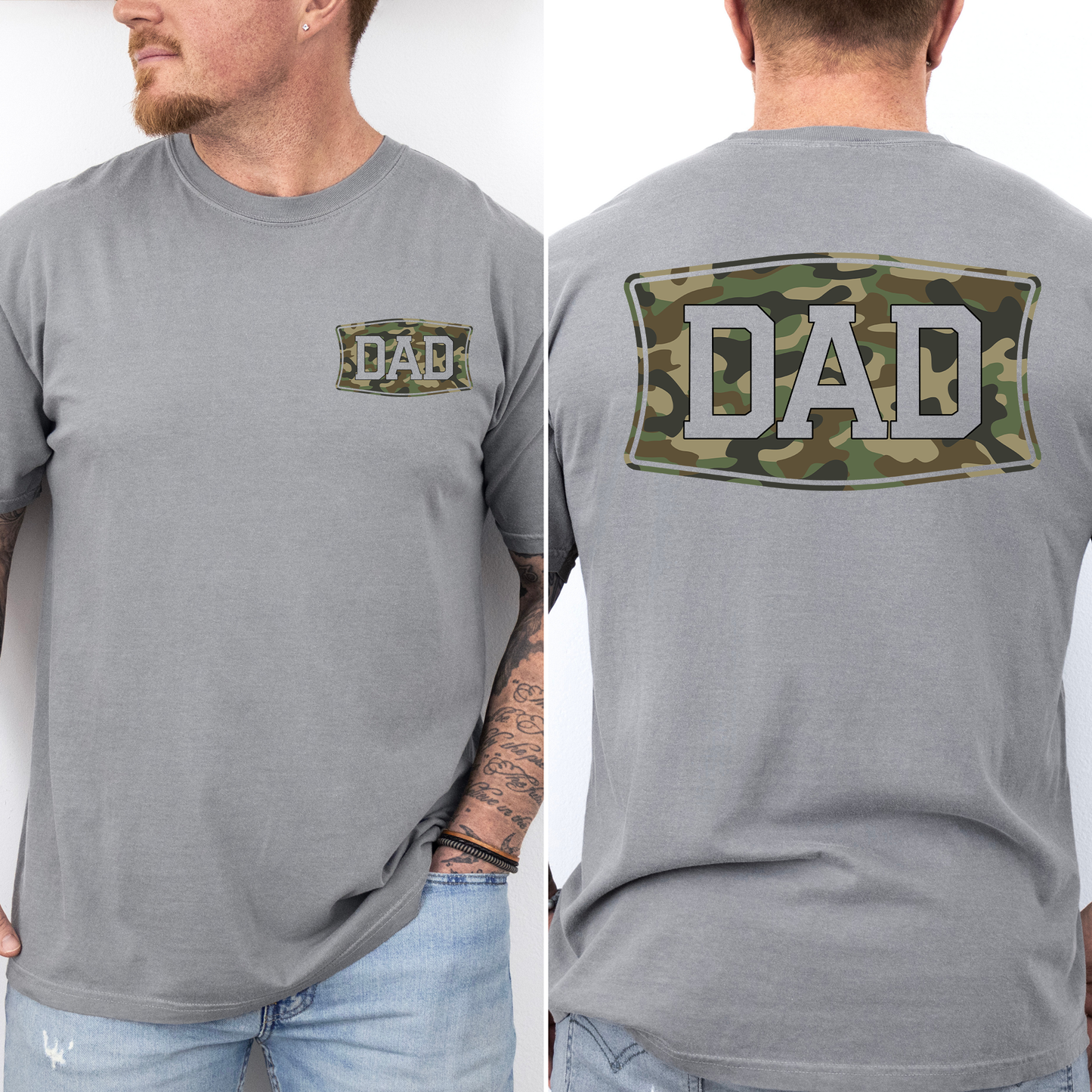 Dad, Camo Comfort Colors T-Shirt