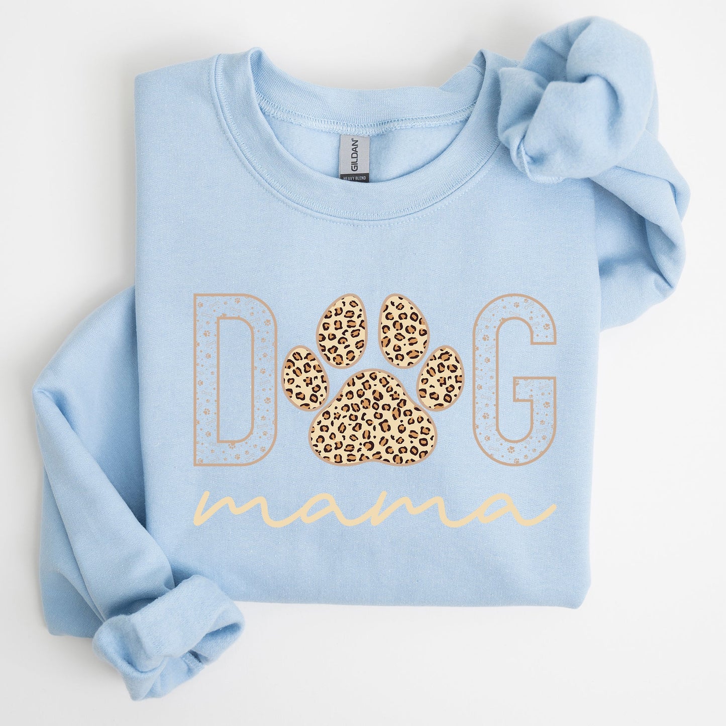 Dog Mama, Leopard Print Sweatshirt