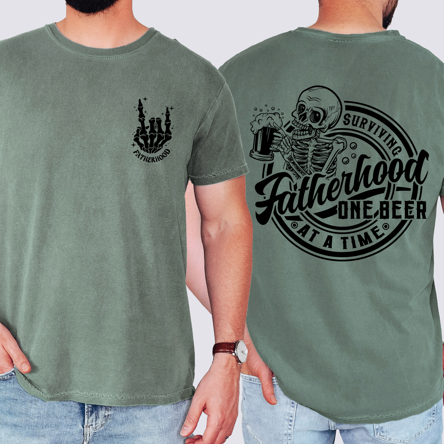 Fatherhood, One Beer At A Time, Comfort Colors T-Shirt