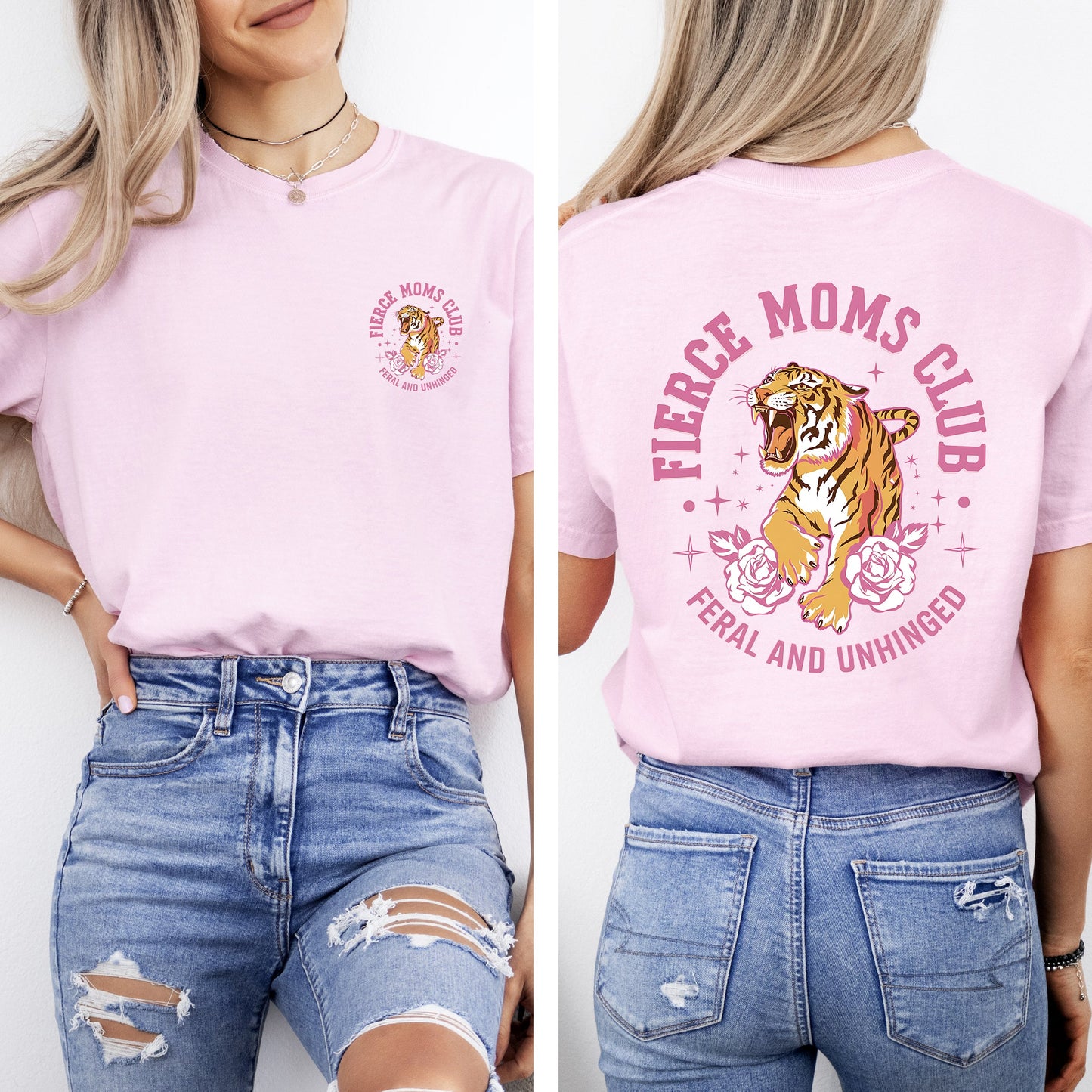Fierce Moms Club, Tiger Comfort Colors T-Shirt