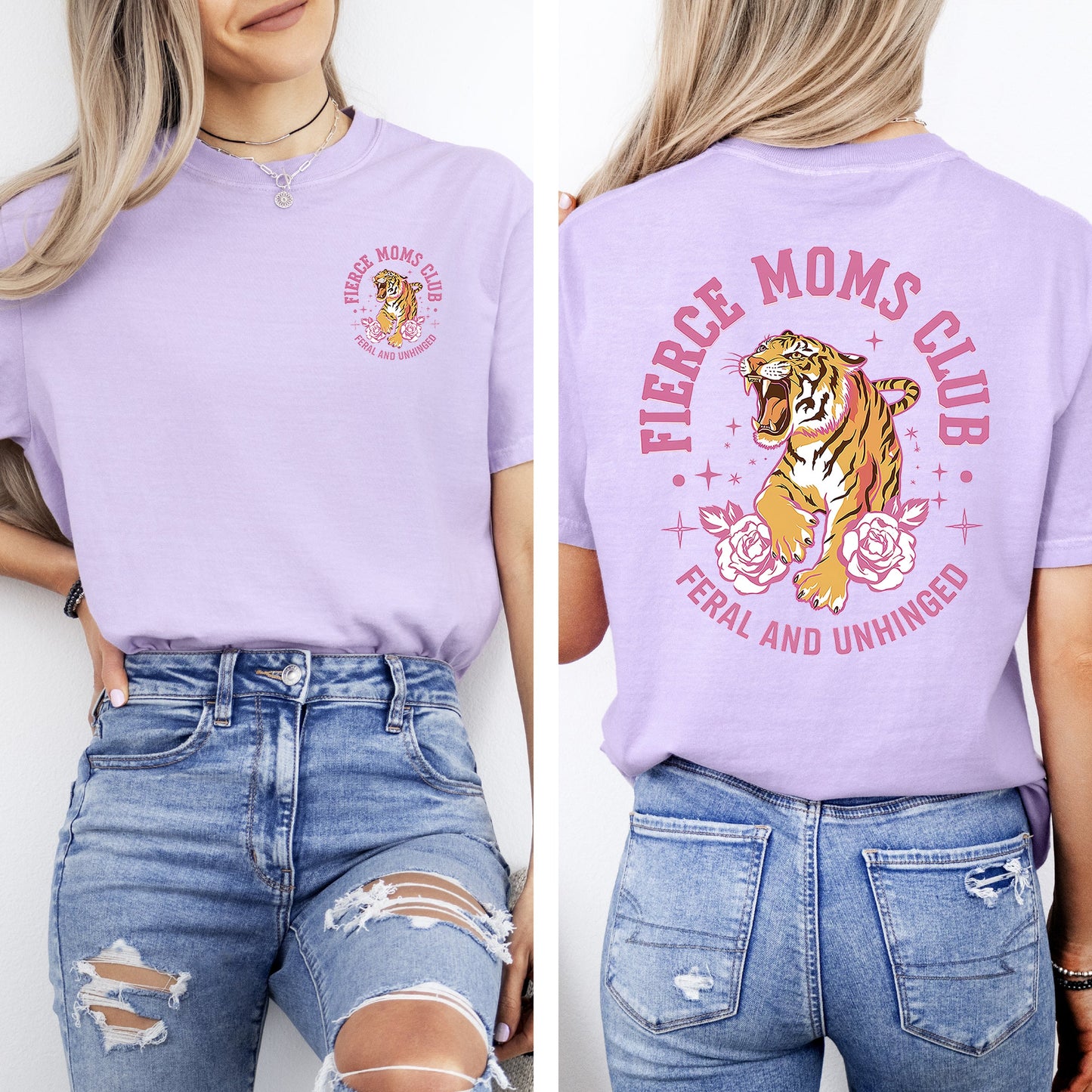 Fierce Moms Club, Tiger Comfort Colors T-Shirt