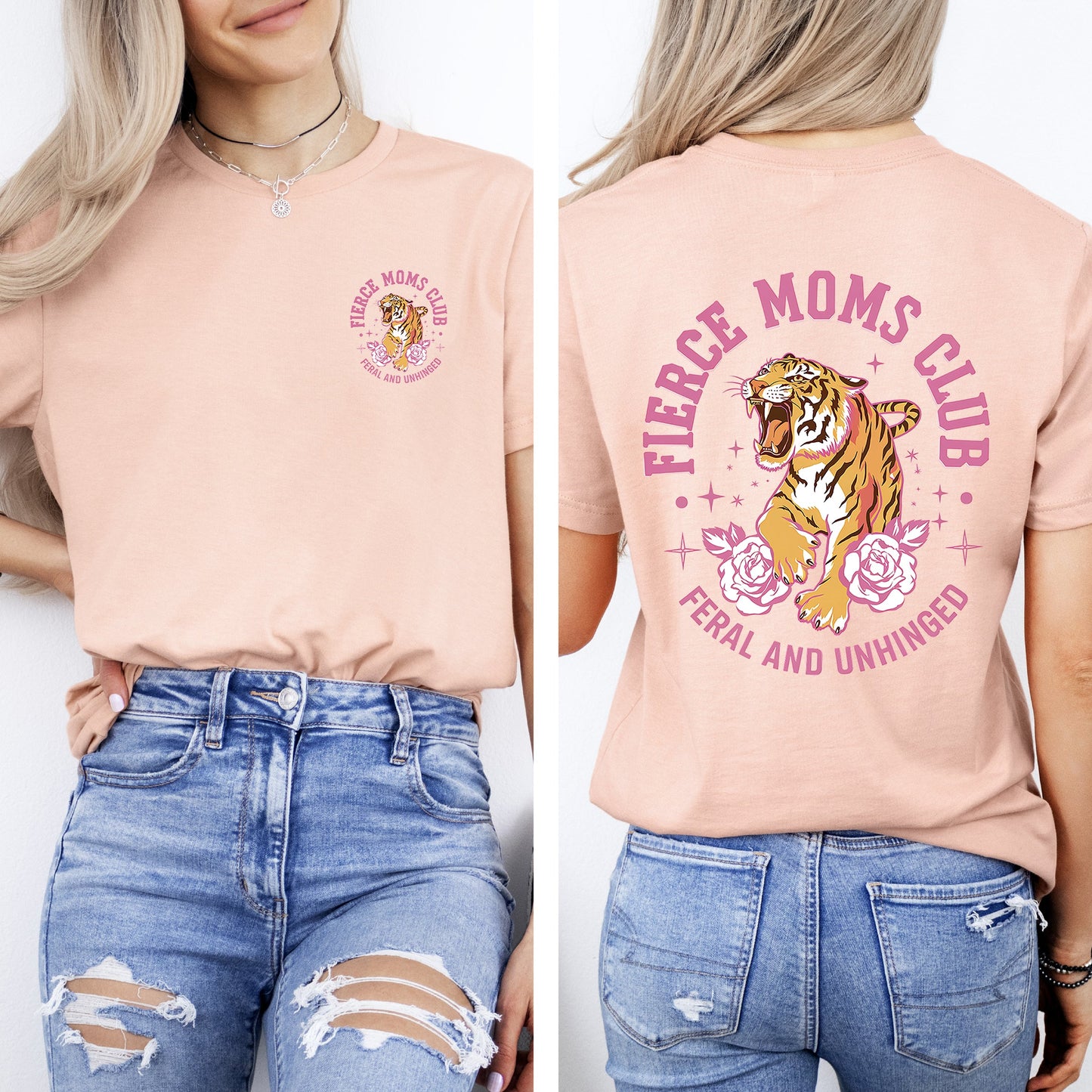 Fierce Moms Club, Tiger Comfort Colors T-Shirt
