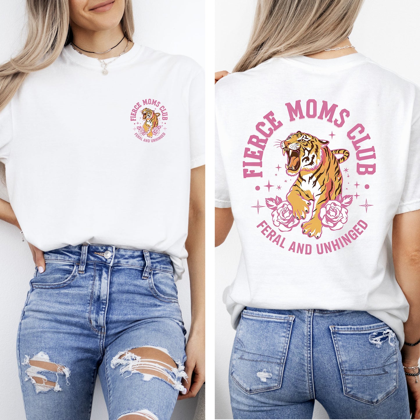 Fierce Moms Club, Tiger Comfort Colors T-Shirt