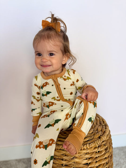 Boho Bats Bamboo Zippy Romper