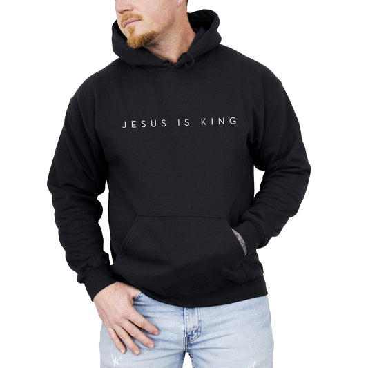 Jesus Is King, Minimalist Hooded Sweatshirt