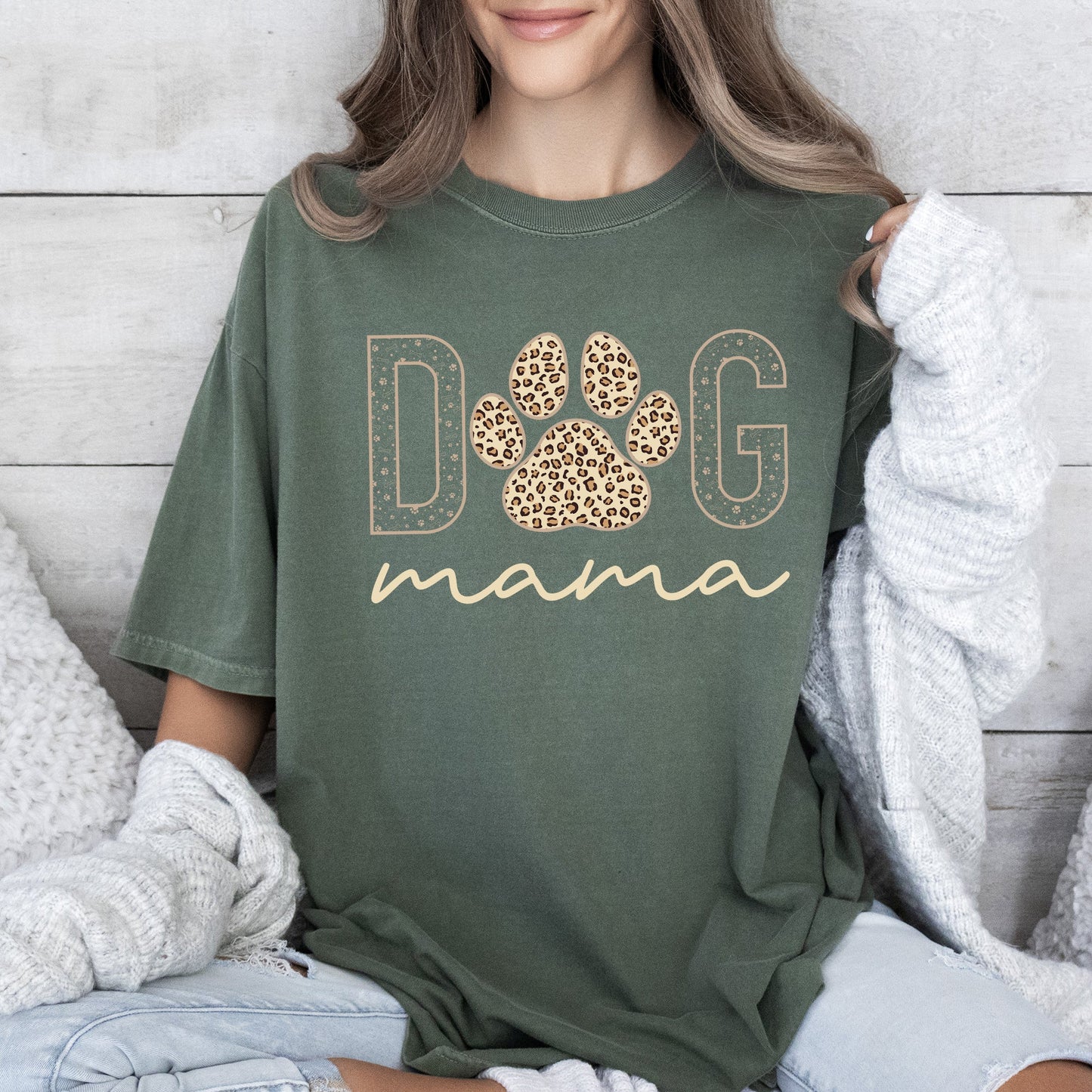 Dog Mama, Retro, Vintage Comfort Colors Tshirt