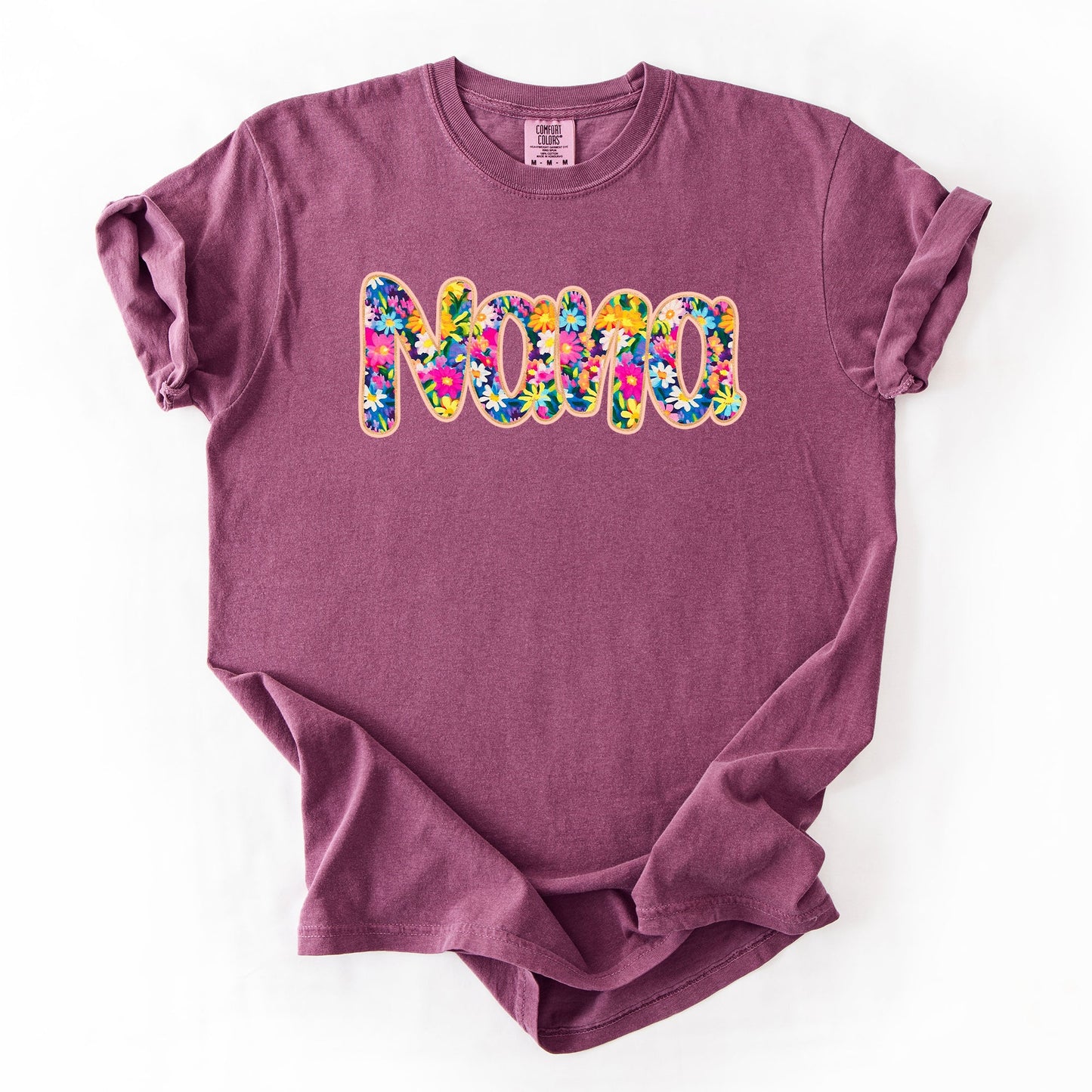 Nana Floral Comfort Colors T-Shirt