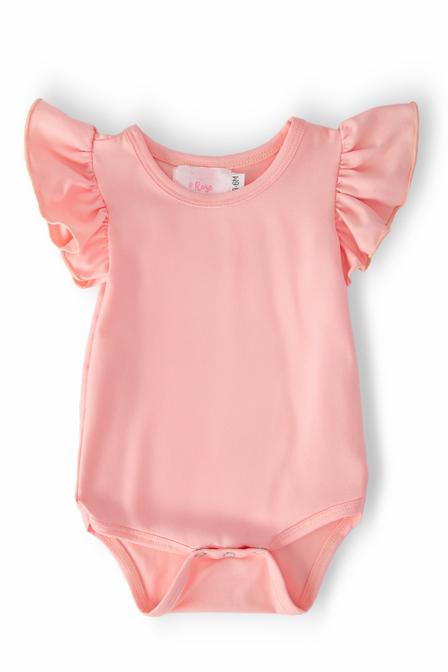 Peach S/S Flutter Bodysuit