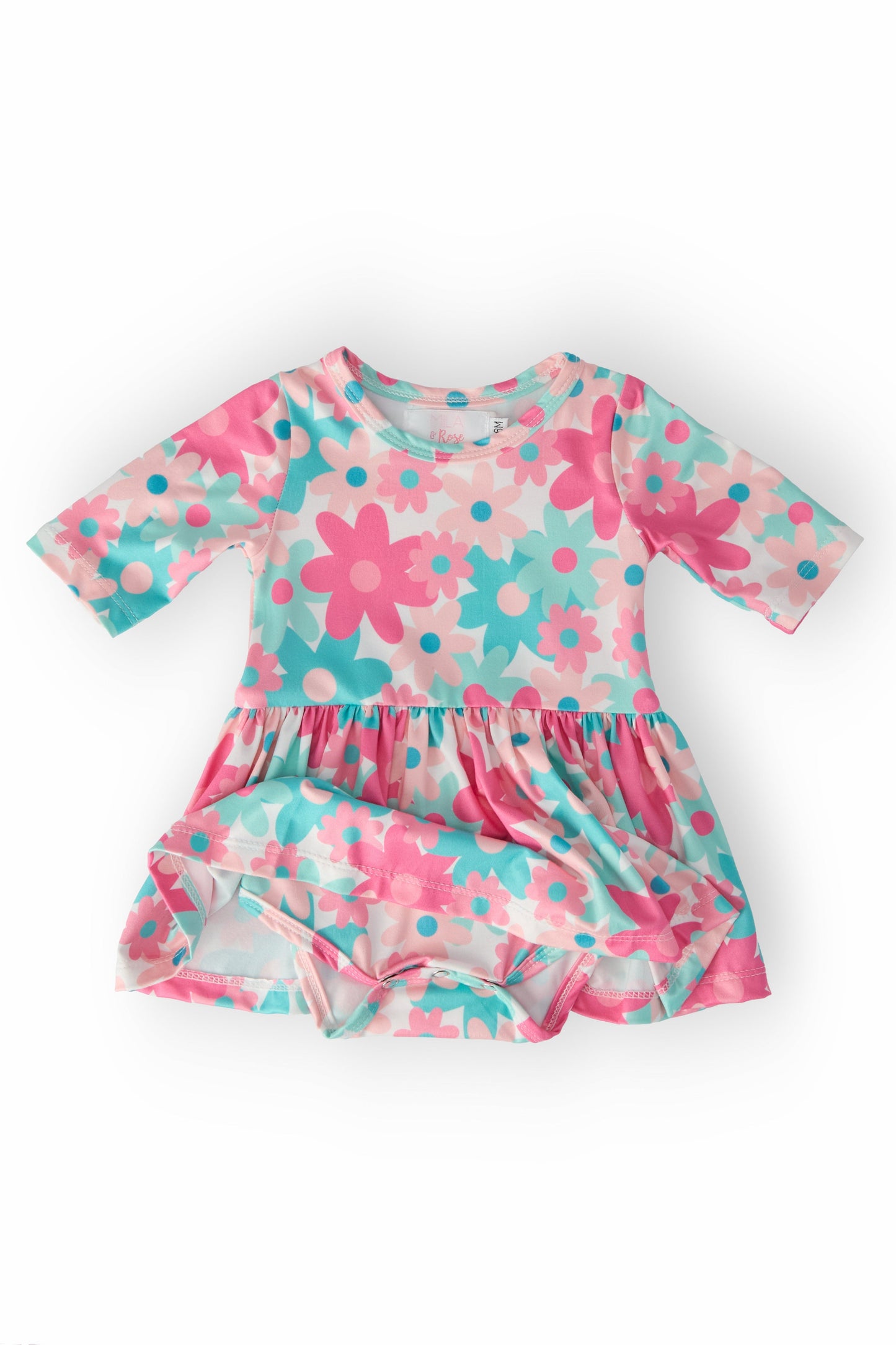 Petal Perfection 3/4 Sleeve Twirl Bodysuit