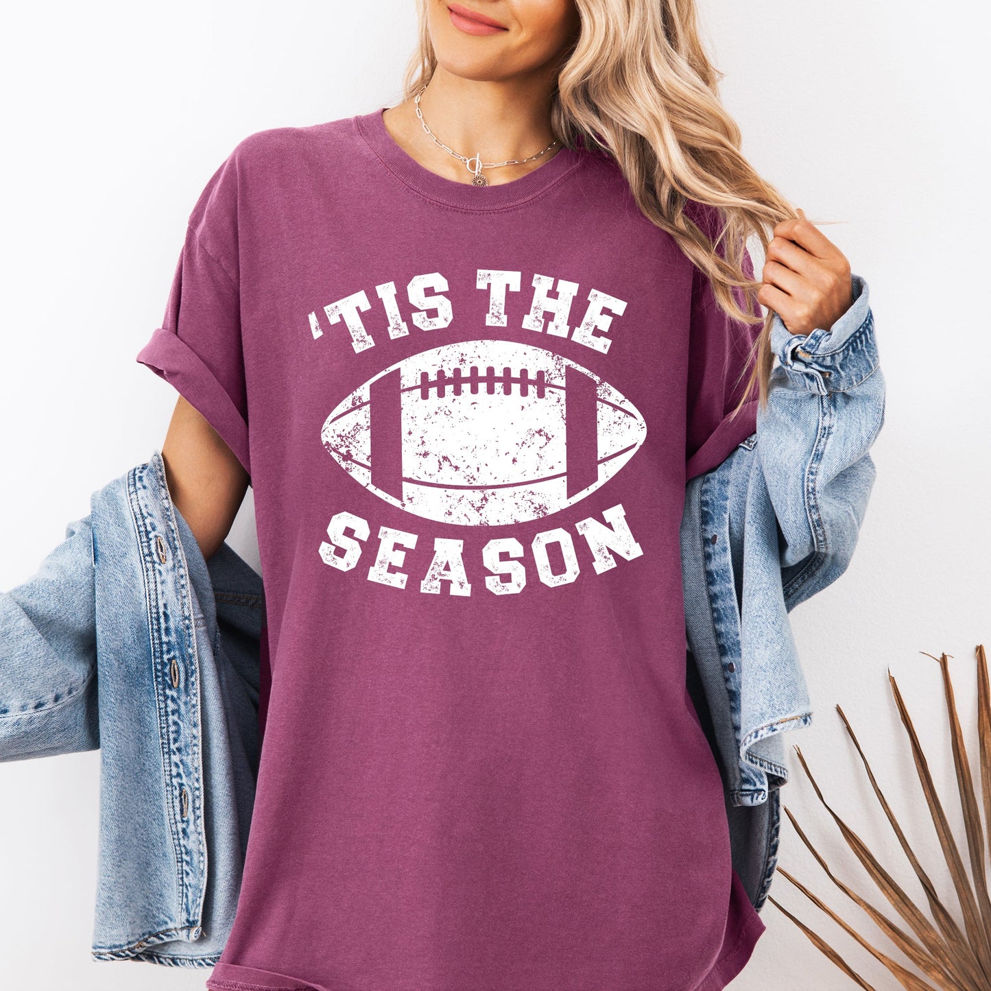Tis The Season, Football Comfort Colors T-Shirt