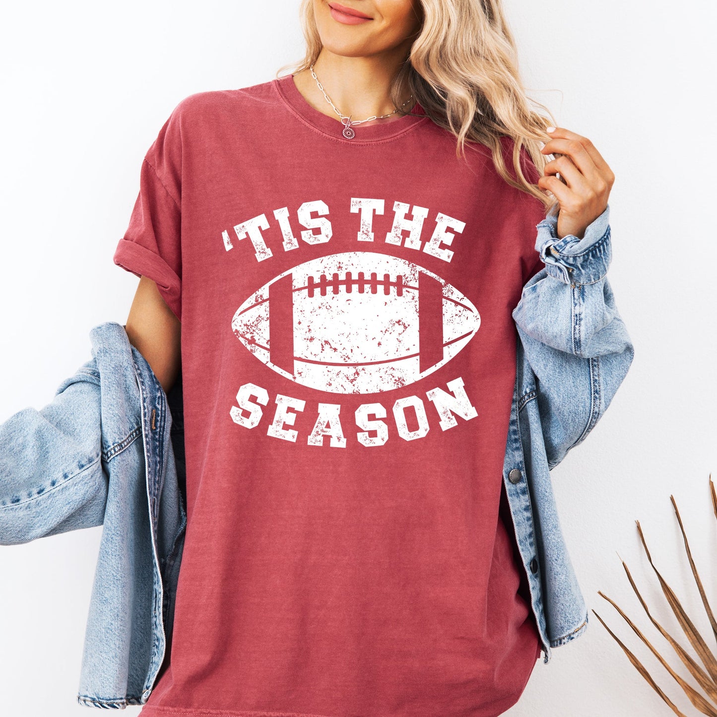Tis The Season, Football Comfort Colors T-Shirt