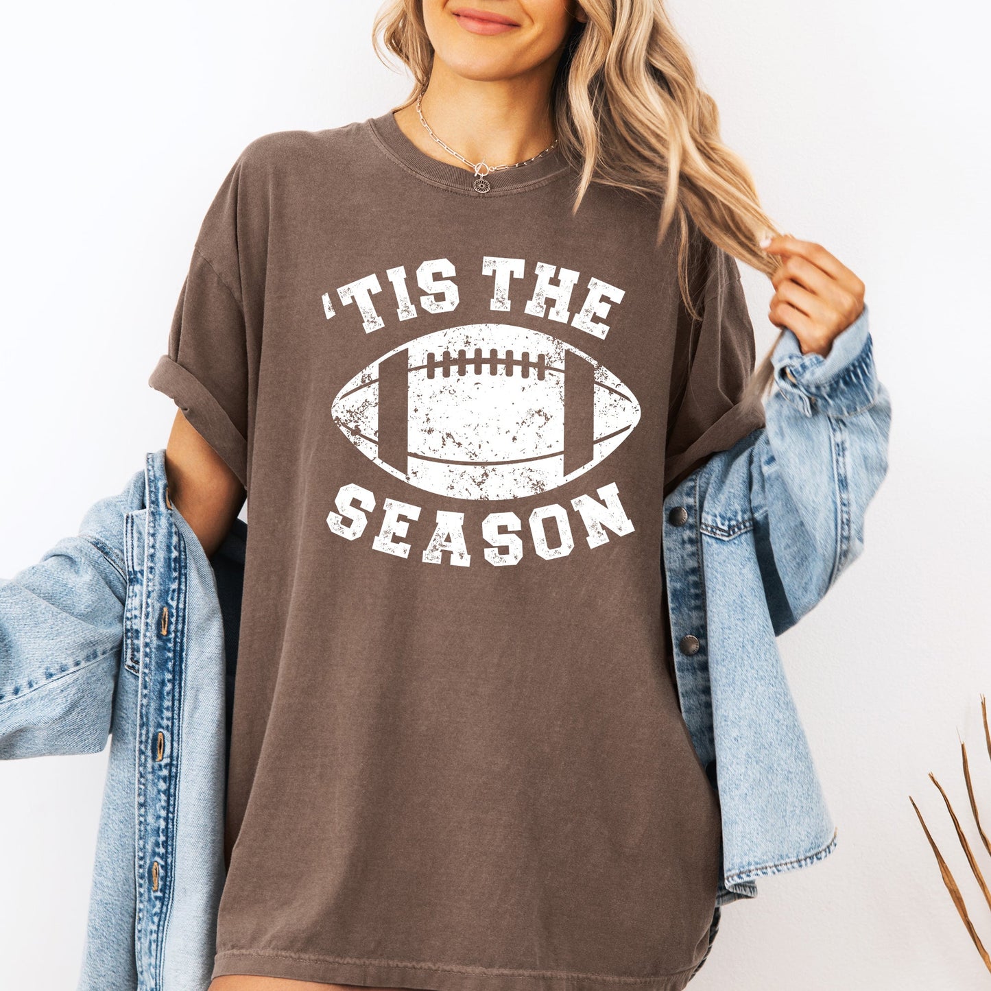 Tis The Season, Football Comfort Colors T-Shirt