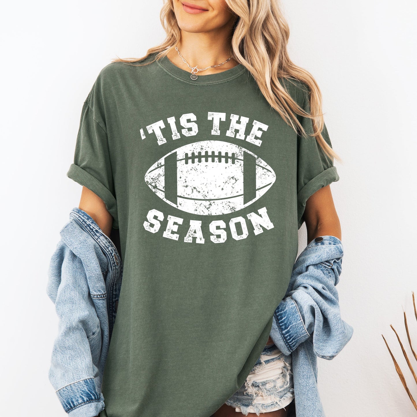 Tis The Season, Football Comfort Colors T-Shirt