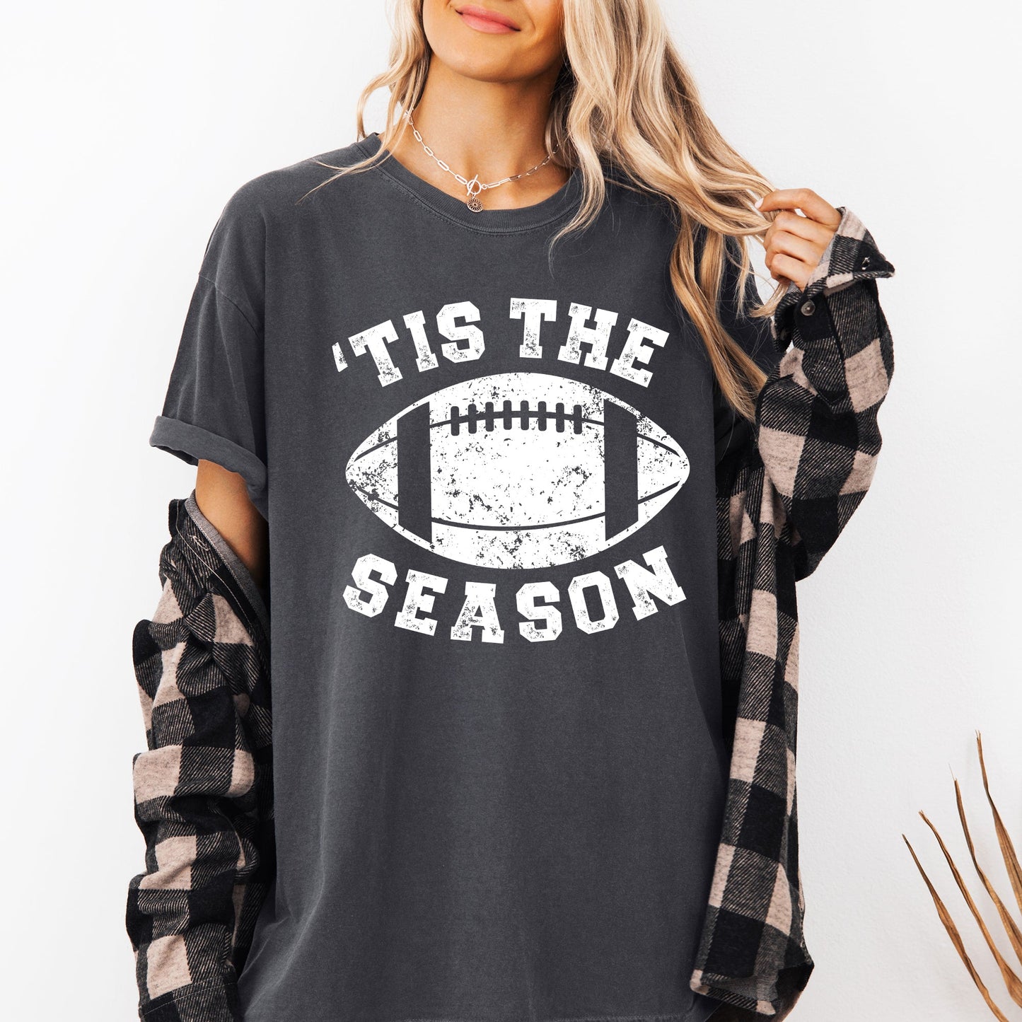 Tis The Season, Football Comfort Colors T-Shirt