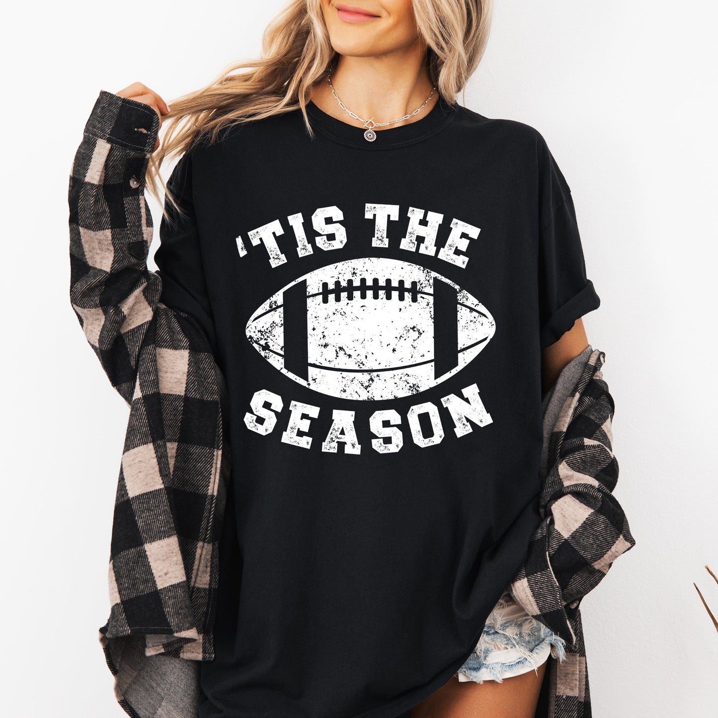 Tis The Season, Football Comfort Colors T-Shirt