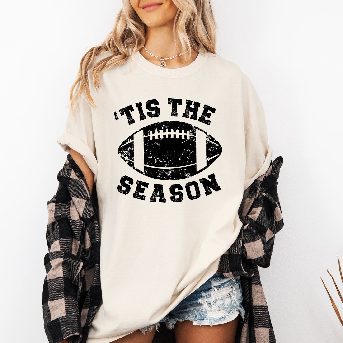Tis The Season, Football Comfort Colors T-Shirt