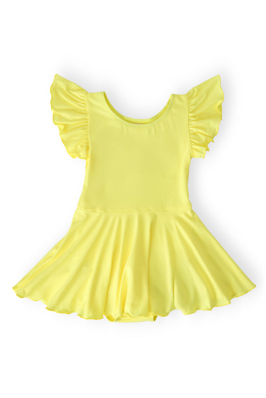 Yellow S/S Twirl Leotard